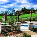 Pool Patio Hardscaping and Landscaping Snows